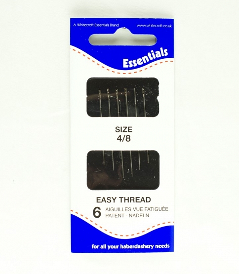 Whitecroft Hand Sewing Needles Easy Thread 4/8 - Click Image to Close